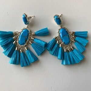 Kendra Scott Kristen Raffia Turquoise Earrings